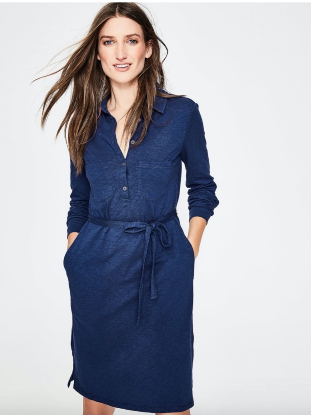 Boden Jena Jersey Shirt Dress